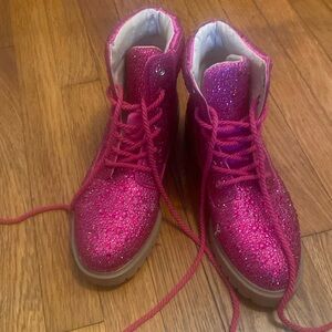 Betsy Johnson Pink Rhinestone Hudson Boot